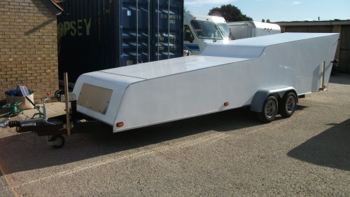 Just built this 60s style trailer for Nick and Sue Osgathorpes Excalibur Nitro Digger