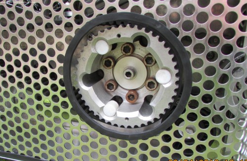 Rear pulley for starter drive