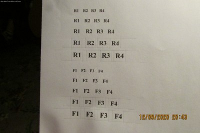 Printed lead numbers