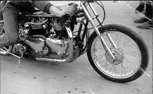 Pete Allan's Triumph drag bike, Santa Pod 1968.jpg