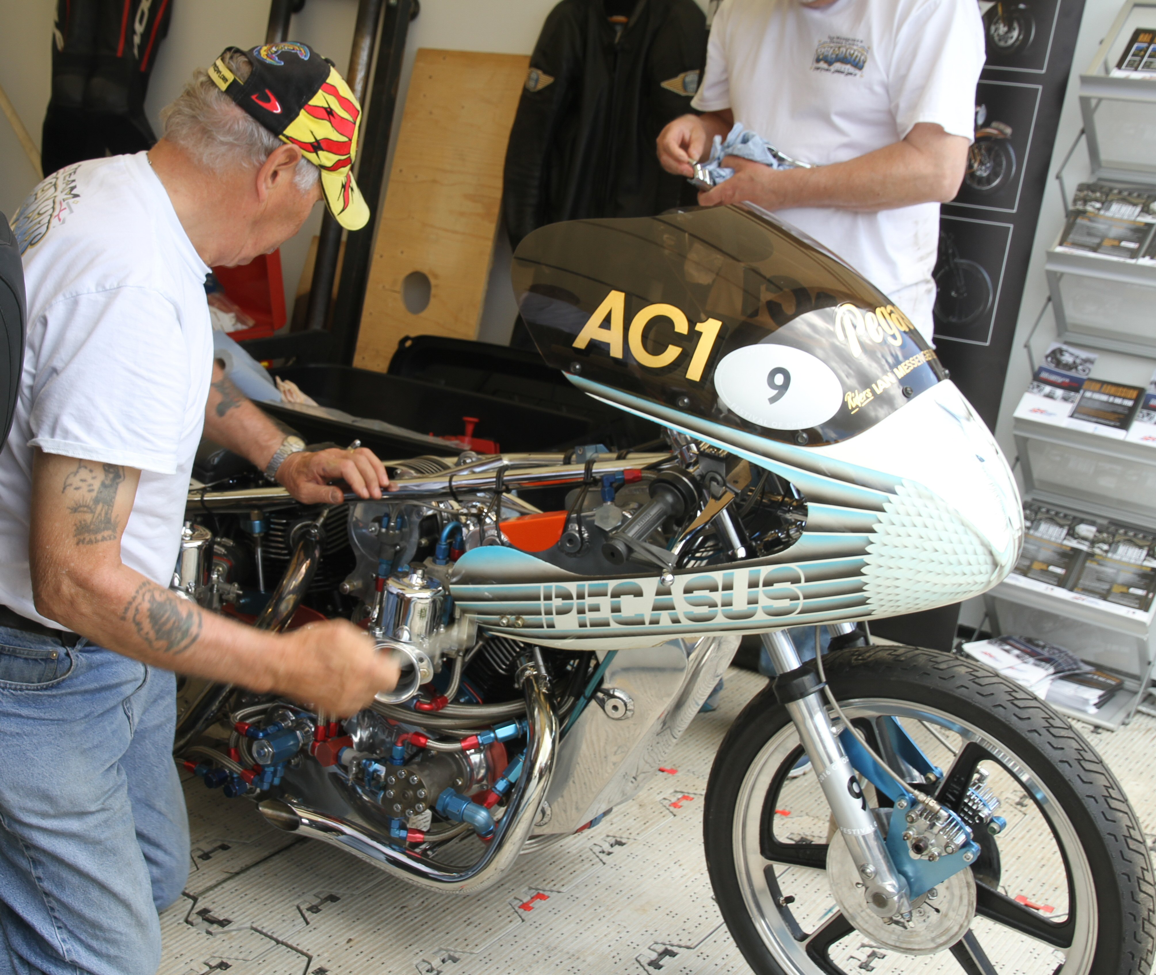 Pegasus being prepped